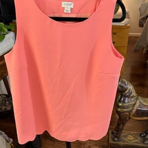 J. Crew Coral-Orange Sleeveless Shell Top